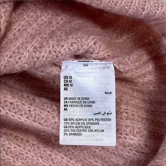 NWOT INC Women's Pink Long Sleeve Jewel Neck Sweater Size Medium - Picture 4 of 4